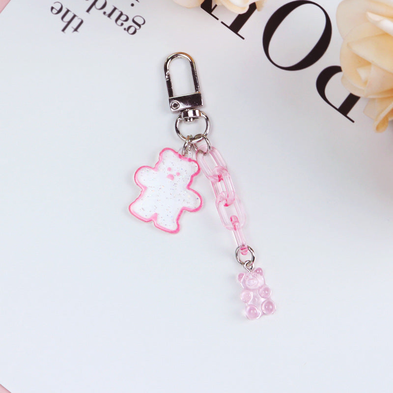 Acrylic Bear Keychain