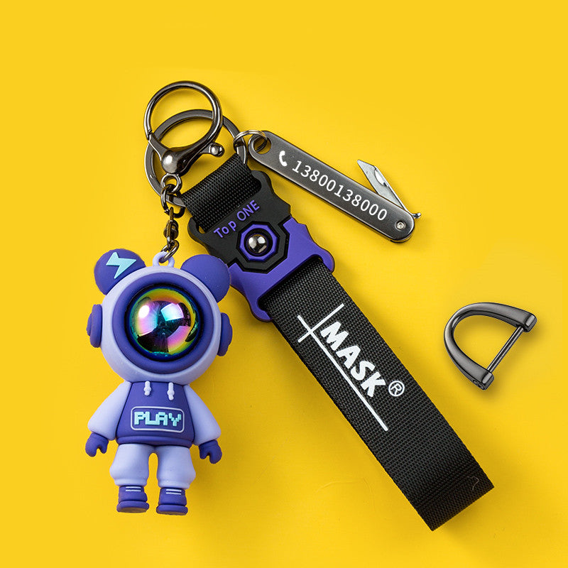 Lightning Bear Keychain