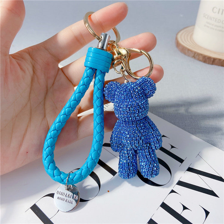 Diamond Cartoon Bear Keychain