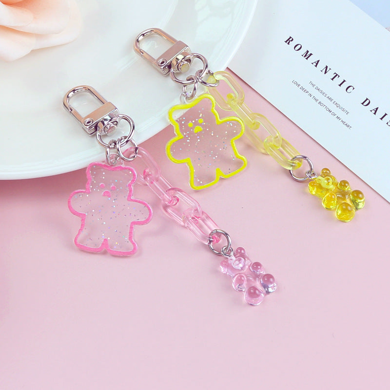 Acrylic Bear Keychain
