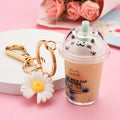 Cat Bubble Milk Tea Cup Keychain