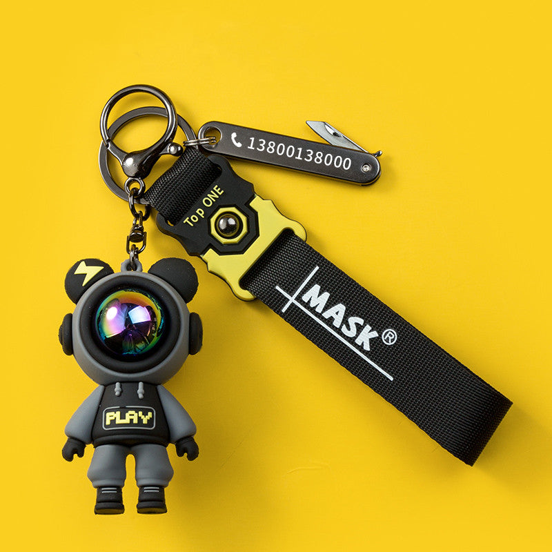 Lightning Bear Keychain