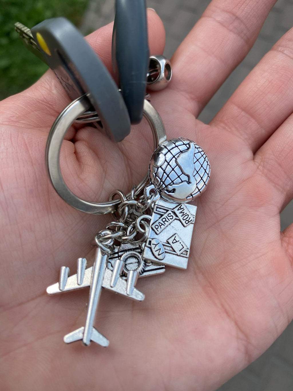 26Letters Airplane Keychain