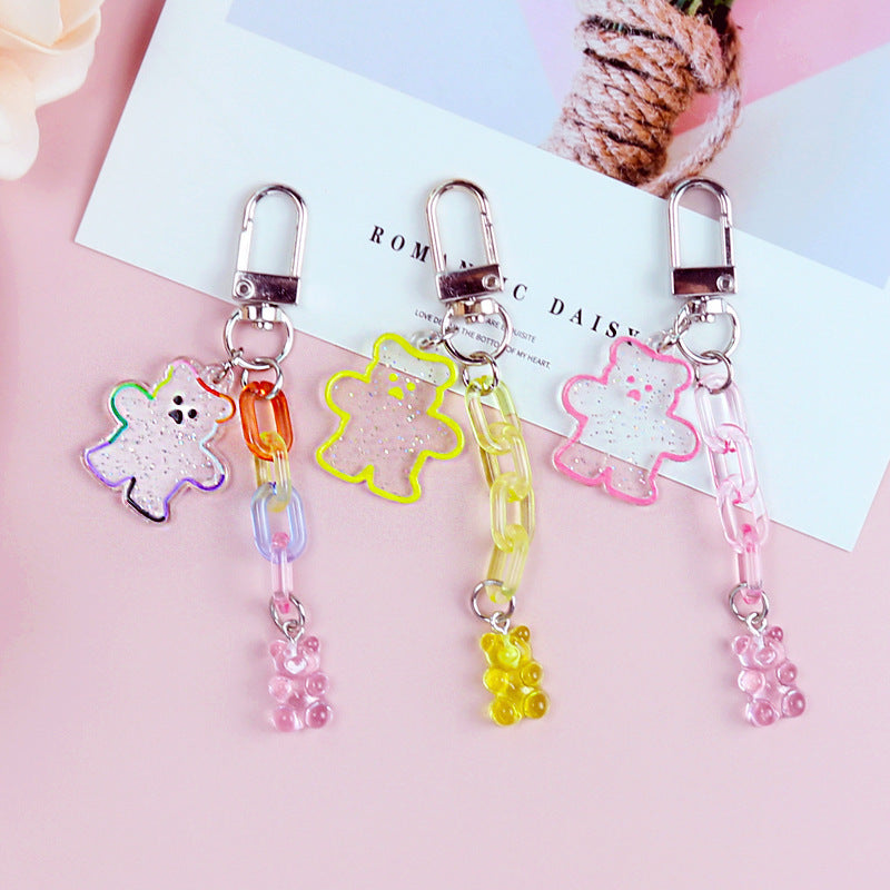 Acrylic Bear Keychain
