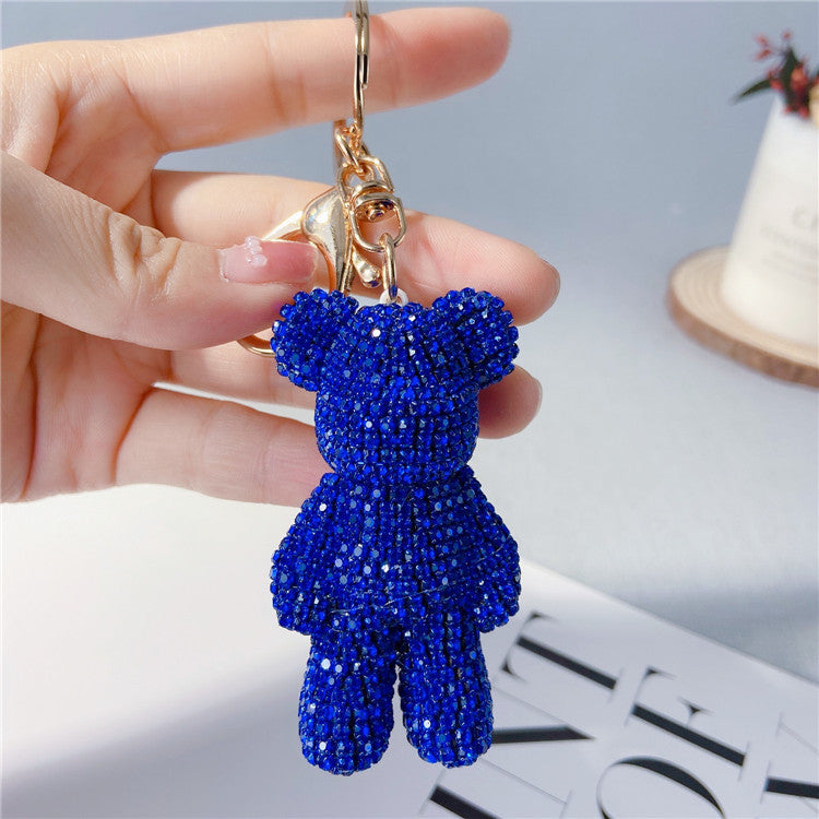 Diamond Cartoon Bear Keychain