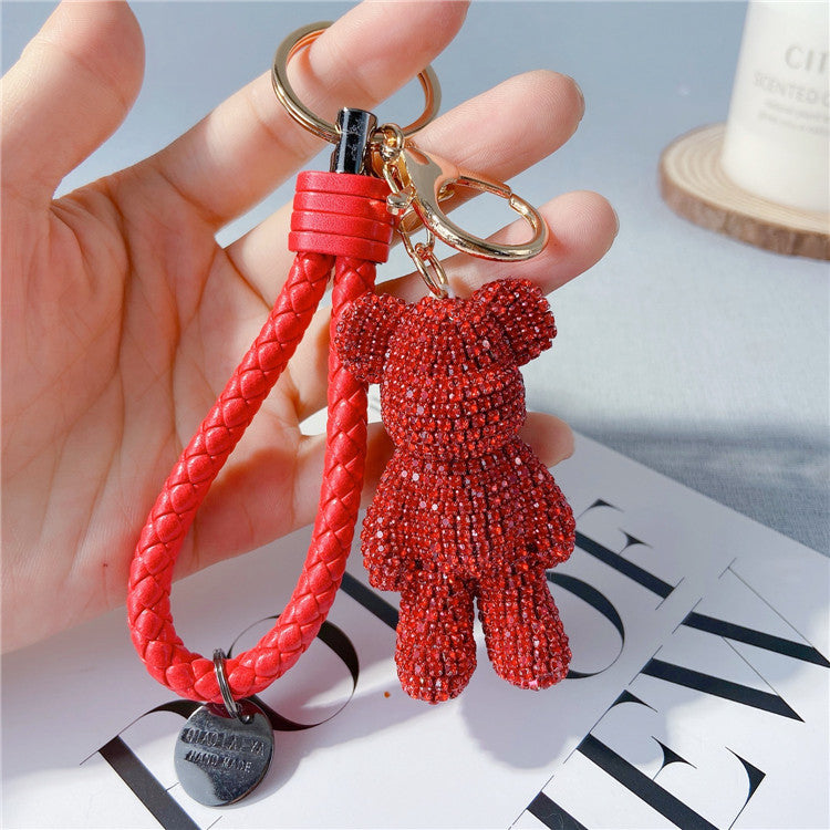 Diamond Cartoon Bear Keychain