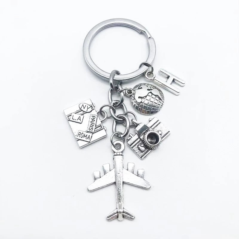 26Letters Airplane Keychain