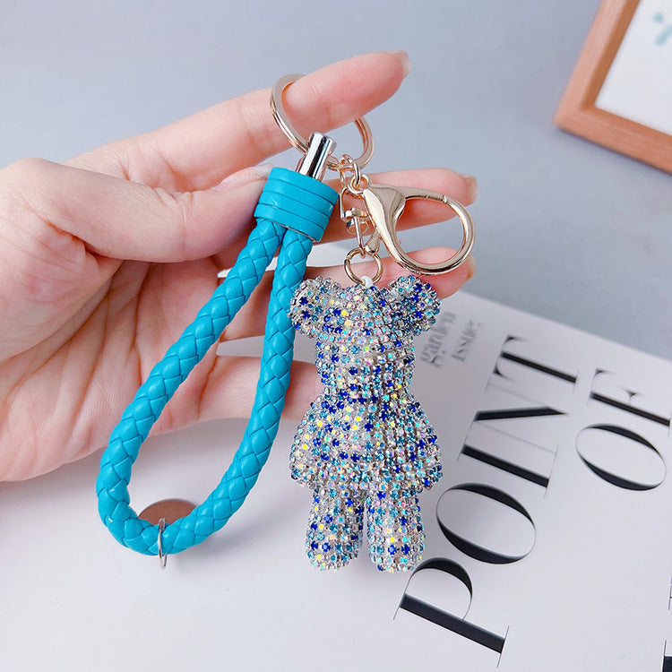 Diamond Cartoon Bear Keychain