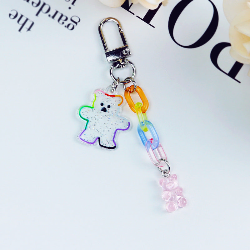 Acrylic Bear Keychain