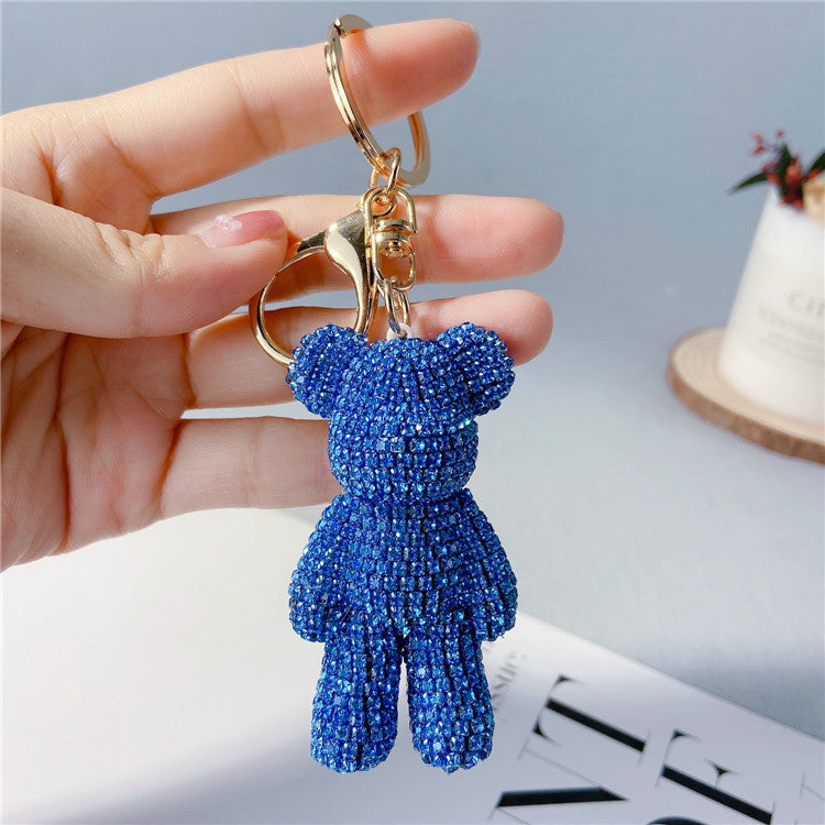 Diamond Cartoon Bear Keychain