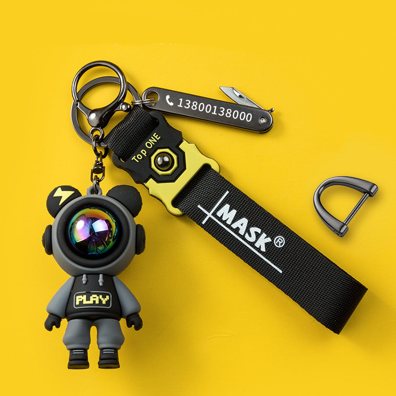 Lightning Bear Keychain