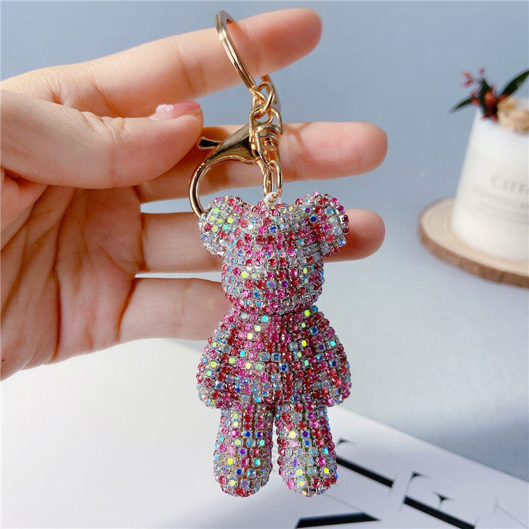 Diamond Cartoon Bear Keychain