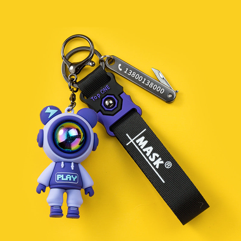 Lightning Bear Keychain