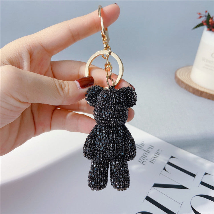 Diamond Cartoon Bear Keychain