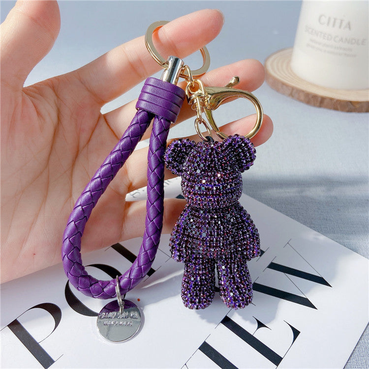 Diamond Cartoon Bear Keychain