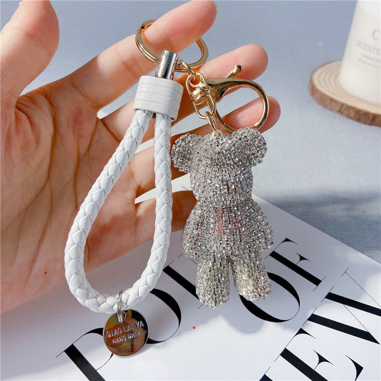 Diamond Cartoon Bear Keychain