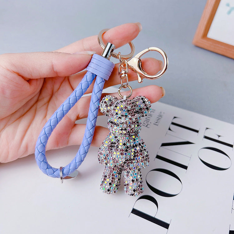 Diamond Cartoon Bear Keychain