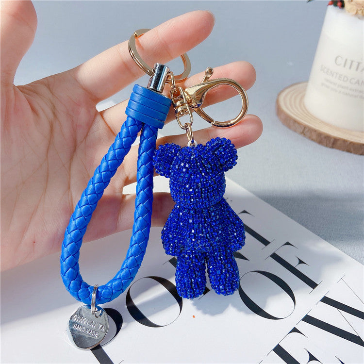 Diamond Cartoon Bear Keychain